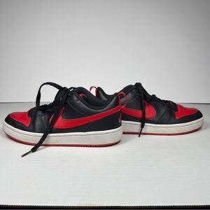 Nike Court Borough Low 2 Black and Red  Size 6.5 Youth or Women Size 8